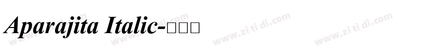Aparajita Italic字体转换